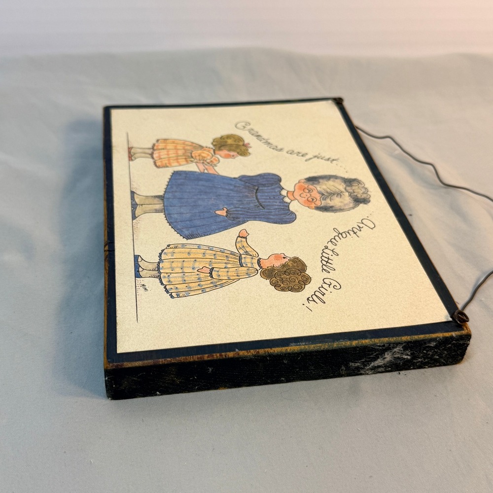 Vintage Mimi Wood Wall Plaque Grandmas Are Just Antique Little Girls Sign 8x6 - Picture 5 of 8